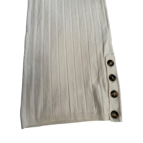 Skin Worldwide Kassidy Pant Women's L Whipped Cream Button Wide Leg Lounge Knit - Picture 9 of 9